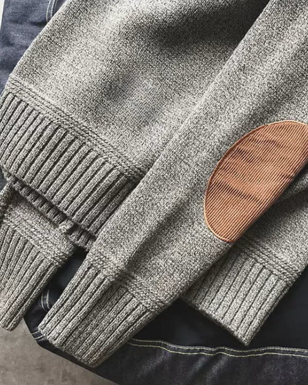 Henry - Pull en Laine Avec Coudières