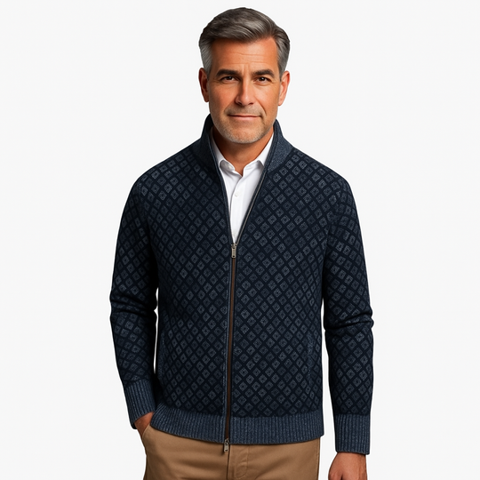 Harald - Cardigan Zippé en Maille