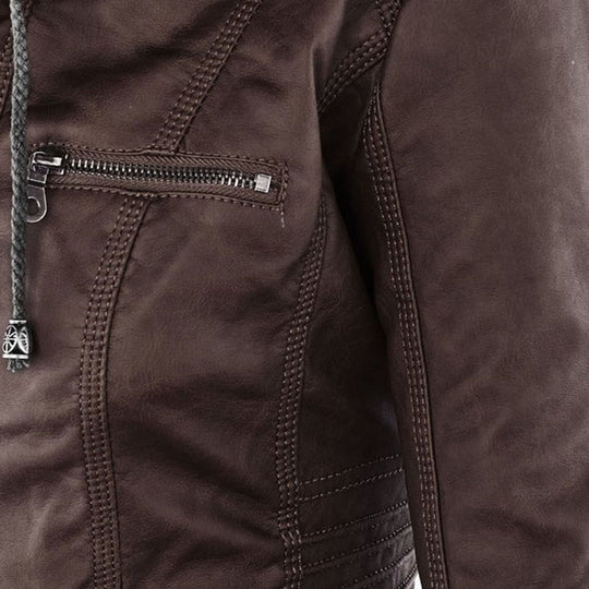Reagan - Blouson Moto En Cuir Ajusté