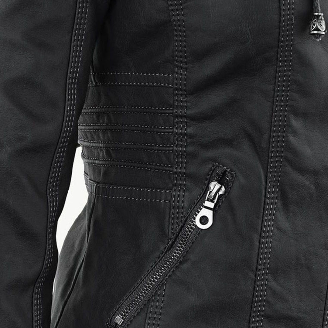 Reagan - Blouson Moto En Cuir Ajusté