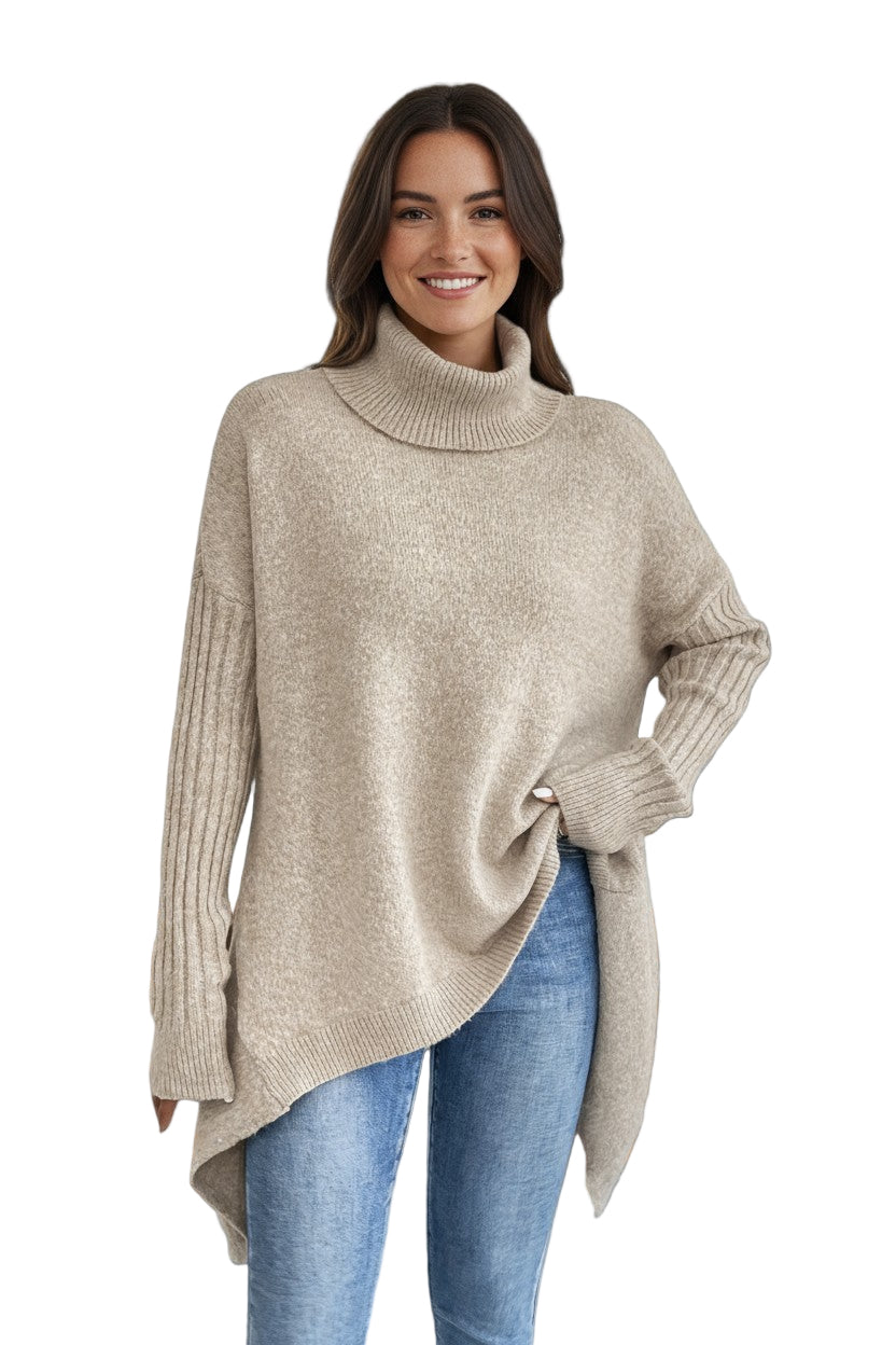 Pull à col roulé classique et élégant
