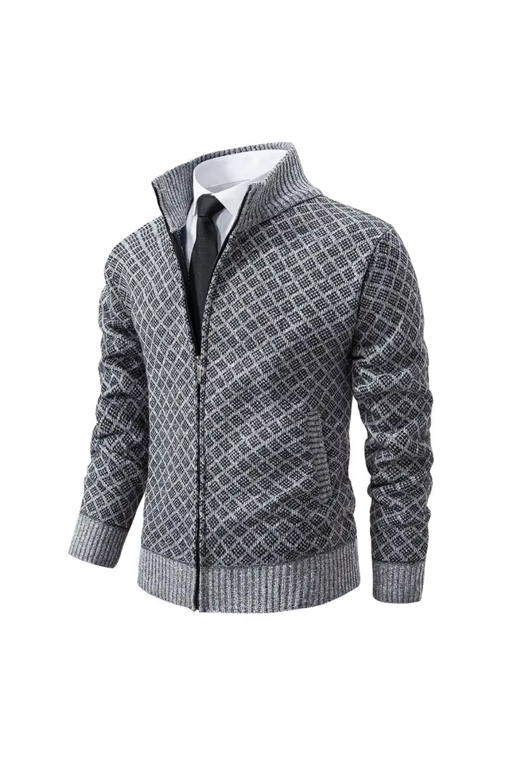 Harald - Cardigan Zippé en Maille