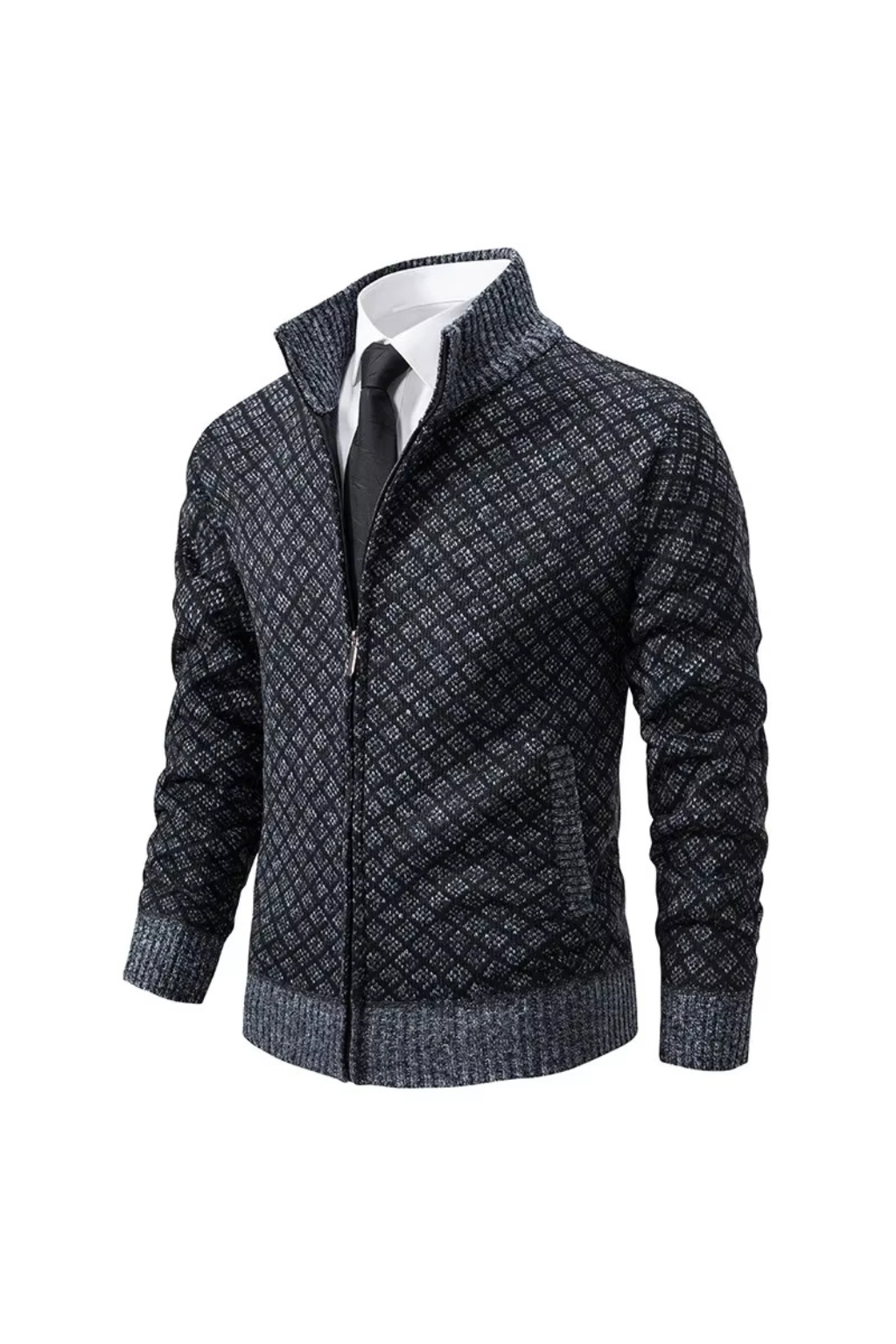 Harald - Cardigan Zippé en Maille