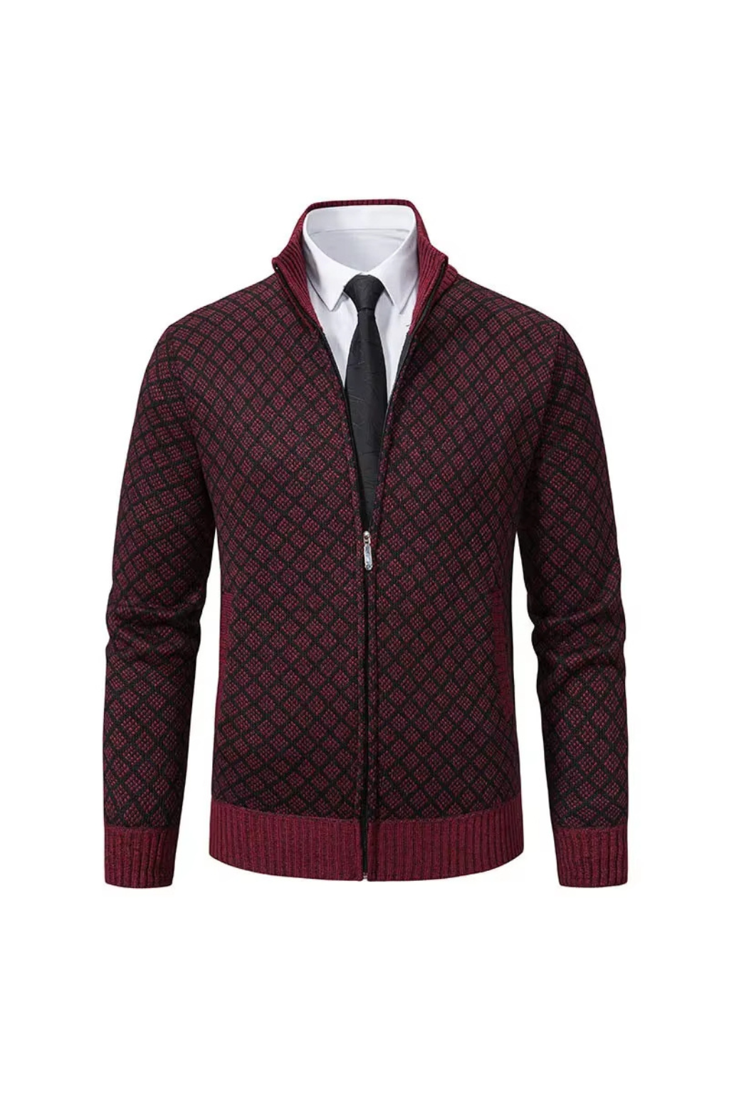 Harald - Cardigan Zippé en Maille