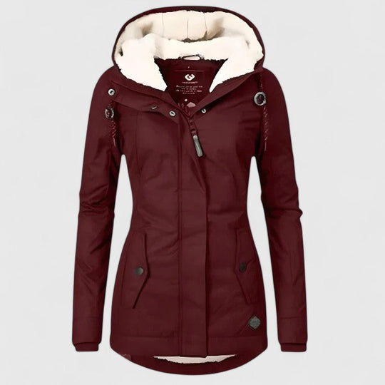 Amélie - Parka hiver doublée en polaire