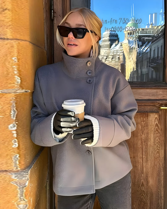 Rosalia - Manteau Élégant Avec Col